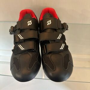 Peloton Black and Red Cycling Shoes